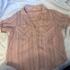 Striped Pink Women's Top